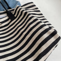 Bolsa de Lona a Rayas Grande Bolsa de Hombro Casual para Mujeres Ideal para Compras Diarias, Estudiantes, Viajes, Bolsa de Playa Material de Lining de Poliéster - details 25