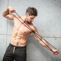 Banda de Yoga para gimnasio, banda de resistencia física, cuerda expansora de pecho de 8 palabras, entrenamiento muscular, bandas elásticas de goma, ejercicio deportivo - details 9