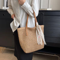 Bolso cuadrado de paja para playa, tejida a mano bandolera, rafia, ratán, compras, viaje, informal, bohemio, Verano - details 14