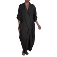 Vestido Bohemio Maxi con Bolsillos Diseño A-line Retro para Fiestas Casuales y Viajes - details 4