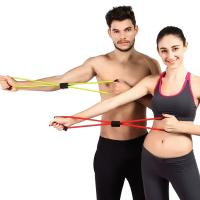 Banda de Yoga para gimnasio, banda de resistencia física, cuerda expansora de pecho de 8 palabras, entrenamiento muscular, bandas elásticas de goma, ejercicio deportivo - details 11