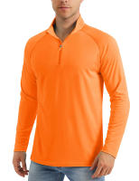 MAGCOMSEN men's long sleeve sun shirts upf 50+ tees 1/4 zip up fishing running rash guard t-shirts - details 12