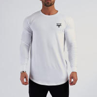Muscleguys Autunm Cotton Fashion Full Sleeve T-shirt Men Spring Slim Fit Tshirts Male Gym Bodybuilding Shirts For Man Sportswear - details 11