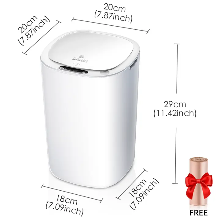 Cubo de basura inteligente para el hogar, cubo de basura de inducción con Sensor eléctrico, automático, para cocina y baño - 1