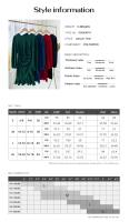 New Style Puff Sleeve Solid Color Dress - details 0
