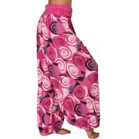 Pantalones sueltos para mujer Pantalones de pierna ancha con cintura Pantalones harén sueltos - details 2