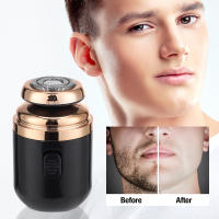 Mini Afeitadora eléctrica para hombres, recortadora de barba y pelo de nariz, tamaño de bolsillo, lavable, 2 en 1, cápsula de afeitar, cuchilla de viaje desmontable - details 1