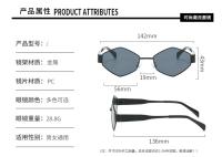 Gafas de sol para hombre, diseño de marca de lujo, gafas de sol poligonales únicas - details 7