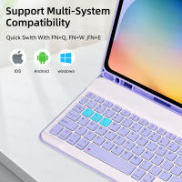 Funda con teclado para iPad DANYCASE compatible con 10.2 iPad 7/8/9th 10.9 10th Air 1/2 9.7 Air3 10.5 Air 4/5 10.9 10.5 Pro 11 9.7 5 6th con ratón artículos peligrosos normales con batería - details 3