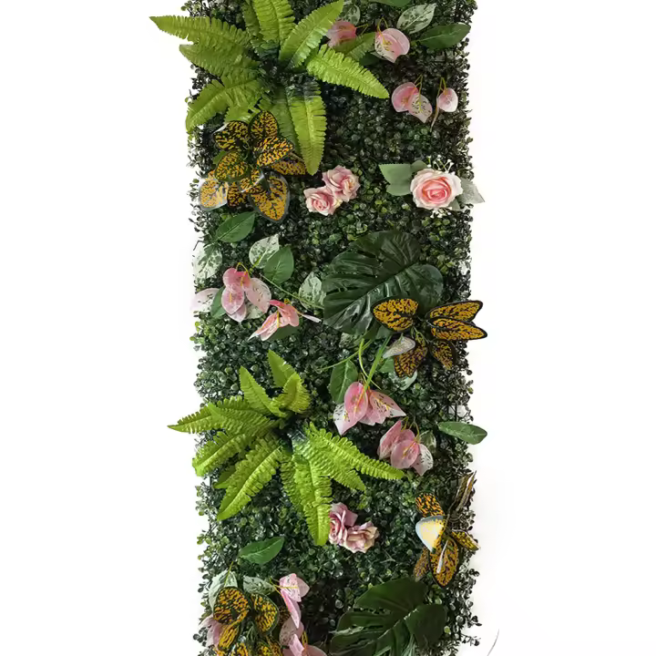 Decoración de Césped Verde Artificial Panel de Pared de Planta Simulada de 40*120CM - 1