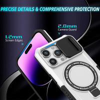 KEYSION-funda con anillo para teléfono móvil, cubierta protectora deslizante para cámara, compatible con iPhone 15 Pro Max 15 Plus, 14 Pro Max - details 2