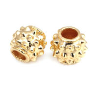 Cuentas de ojo de libélula de latón de Color dorado de 18K con patrón, cuentas espaciadoras de barril de bola redonda, fabricación de joyería, accesorios de pulseras Diy - details 22