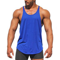 Men Gym Clothing Bodybuilding Suspenders Tank Top Casual Sport Sleeveless Shirt Fitness Muscle Sportswear Cotton Breathable Vest - details 4