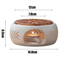 Soporte de cerámica para calentador de tetera, base de aislamiento para calentar té, café, agua, vela - details 6