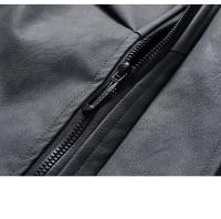 Outdoors Simplicity Solid Man Fashion Jacket Spring Autumn Retro Style Flip Collar Leather Jacket New Leisure Port Wind Coat Man - details 7