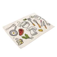 Mantel Individual para comida, Tapete de lino para mesa, vajilla para niños, mesa de comedor de dibujos animados, almohadillas de disco, posavasos, plato Napperon, Bar, Tapete de lugar, cocina - details 4