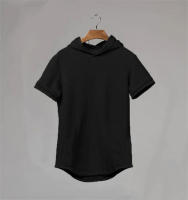 Gym Men Casual Fashion Hooded T Shirt Fitness Slim Fit Elasticity Breathable Bodybuilding Training Short Sleeve Tshirt Tee Tops - details 11