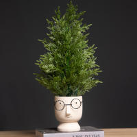 Árbol de Navidad Artificial pequeño, pino falso verde, plantas de escritorio, regalos de vacaciones para Navidad, fiesta en casa, decoración DIY, 45cm - details 2