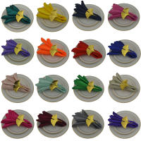 Servilleta de tela de 100 Uds., decoración para fiesta de salón de boda, toalla de té de satén, servilletas de mesa para fiesta de Navidad, cumpleaños, Baby Shower - details 0