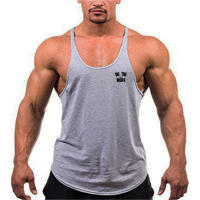 Gym Fitness Sport Cotton Breathable Tank Tops Men Sleeveless Tank Bodybuilding Workout Casual Clothing Undershirt Stringer Vest - details 5