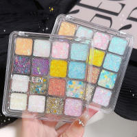 Paleta de Sombras de Ojos de Secuencias Brillantes Gel de Brillo Autoadhesivo para Pelo, Uñas, Cuerpo Belleza en Tonos Azul, Rosa, Amarillo - details 5