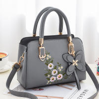 Bolso de mano de gran capacidad para mujer, bandolera de hombro con bordado de marca de moda, Color sólido, diseño de lujo - details 4
