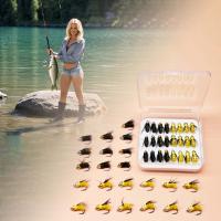 24 unids/caja moscas húmedas señuelo de la pesca con mosca lubina/trucha/salmón Ninfa Bionics Humpy moscas Ninfas cebo Artificial - details 6