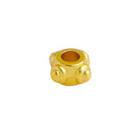 Cuentas de ojo de libélula de latón de Color dorado de 18K con patrón, cuentas espaciadoras de barril de bola redonda, fabricación de joyería, accesorios de pulseras Diy - details 43