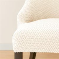Funda elástica para silla de comedor, fundas para sillas de LICRA Jacquard, respaldo alto elástico, sillones inclinados, para cocina de Hotel, 1 ud. - details 23