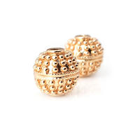 Cuentas de ojo de libélula de latón de Color dorado de 18K con patrón, cuentas espaciadoras de barril de bola redonda, fabricación de joyería, accesorios de pulseras Diy - details 68