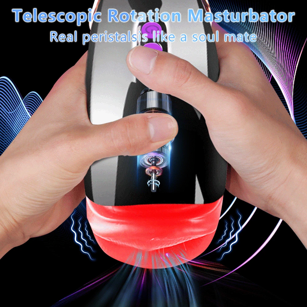 Entrenador de Placer Automático para Hombres Vibrador de Labios de Boca Realista - details 1