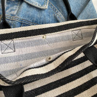 Bolsa de Lona a Rayas Grande Bolsa de Hombro Casual para Mujeres Ideal para Compras Diarias, Estudiantes, Viajes, Bolsa de Playa Material de Lining de Poliéster - details 28