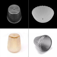 Reemplazo de pantalla de lámpara de vidrio con orificio de apertura moderno, Ámbar gris, cubierta de lámpara de agujero pequeño de 1cm para lámpara de mesa, escritorio o luces de piso, 10mm - details 0