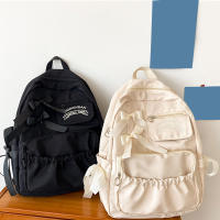 Mochila escolar con lazo para mujer y niña, morral bonito con personalidad, estilo universitario - details 19