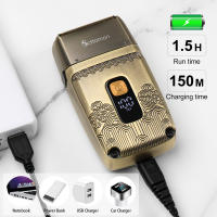 Afeitadora Eléctrica para Hombres Bald Head con Recargable USB Barbero Afeitador con Tríptico de Cuchillas Preciso para Barbería Metálico Sin Dolor de Pelo - details 4