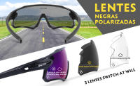 Polarizadas Gafas de Ciclismo con 3 Lentes Intercambiables Hombres Mujeres Bicicletas - details 1