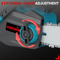 ONEVAN Motosierra eléctrica sin escobillas de 16 pulgadas y 8000w, sierra de cadena para carpintería, cortador de ramas de árbol, herramienta eléctrica para batería Makita, juego de pines - details 6