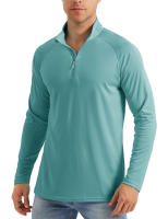 MAGCOMSEN men's long sleeve sun shirts upf 50+ tees 1/4 zip up fishing running rash guard t-shirts - details 31