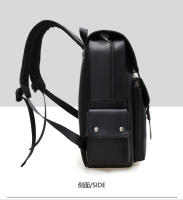 Nuevas mochilas con hebilla de cinturón, bolsos casuales retro británicos, mochilas de cuero PU suave, bolsos de viaje de gran capacidad para salir, mochilas escolares unisex para estudiantes - details 22