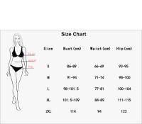 Traje de baño Sexy con volantes para mujer, conjunto de Bikini cruzado con realce, traje de baño de playa con estampado de arce, falda, traje de baño de talla grande - details 0