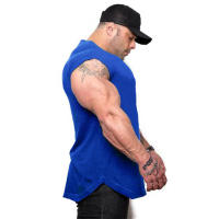 Summer Gym Training Singlet Men Breathable Clothing Bodybuilding Sleeveless Tank Top Fitness Vest Muscle Running shirt for Male - details 16