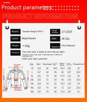 LYSCHY Chaqueta de motocicleta para las cuatro estaciones, forro interior extraíble, chaqueta de béisbol Vintage a prueba de viento para hombre, Tops informales para motocicleta - details 6