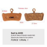 Pastillas de freno SUNTNUR MTB para SRAM GUIDE R RS RSC G2 LEVEL ULT AVID TRAIL 4 pistones de cerámica/resina/pastillas de freno de disco sinterizadas 2 pares - details 0
