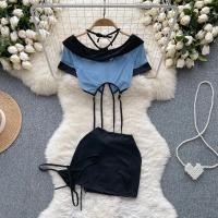 Tornova-Conjuntos de uniformes sexys de estilo Preppy para mujer, traje de uniforme Sexy, Top transparente, minifalda con cordones y tangas, trajes porno de Cosplay huecos - details 3