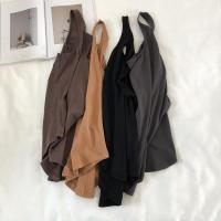 Top de Tanque Irregular para Mujer Verano Cuello Redondo, Sin Mangas, Camisola Básica Suelta - details 5