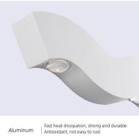 Luz led de pared exterior impermeable ip65, luz decorativa para jardín, balcón, dormitorio minimalista moderno, sala de estar, luz de pared interior - details 9