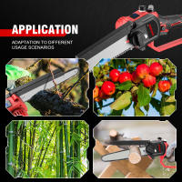 Sierra eléctrica sin escobillas ONEVAN de 8 pulgadas con engrasador automático, motosierra de mano para podar jardines, herramienta para trabajar la madera para baterías de 21V y 18V - details 9