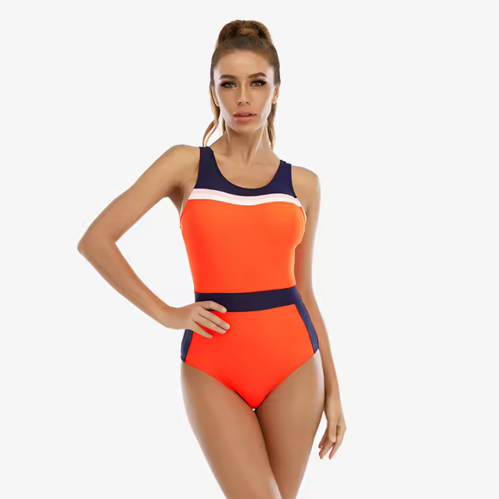 Bañador deportivo de una pieza para mujer, traje de baño para surfear, traje de baño para entrenamiento - 1