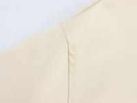 YENKYE 2025 Vestido corto Beige con vuelo para mujer, bolsillos frontales con parches, cuello de solapa, corte en A, Vestidos de verano informales para oficina - details 4