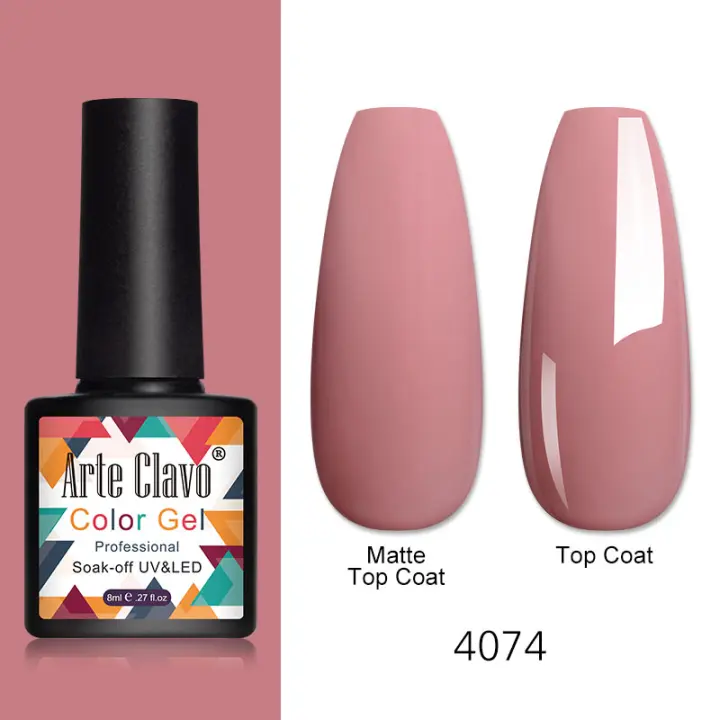 Arte Clavo-esmalte de uñas en Gel, barniz para manicura, Base mate, capa superior, LED UV, 114 colores, 8ML - 1